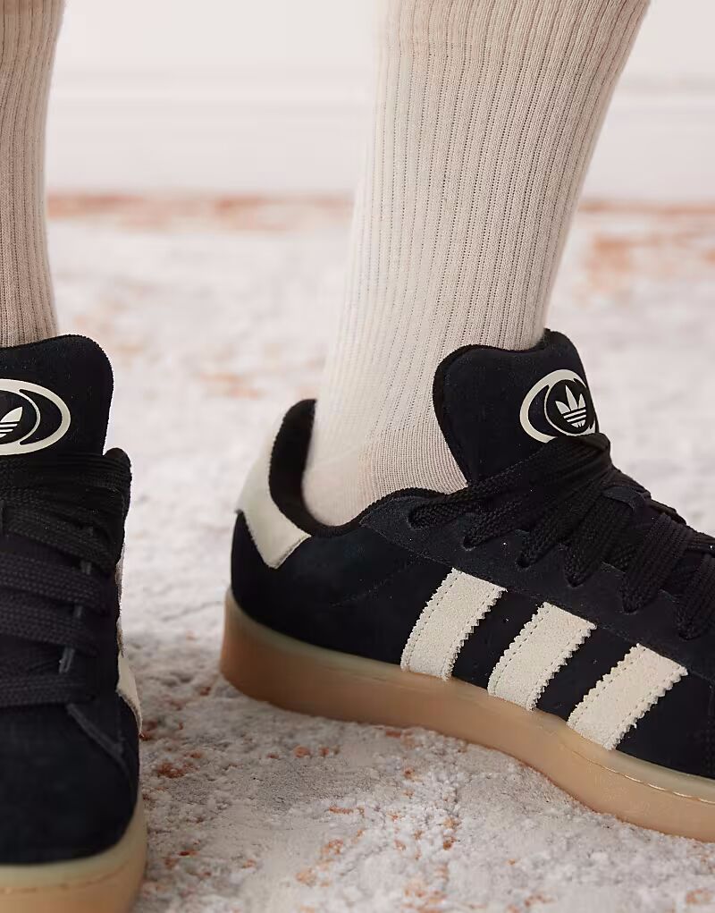 Adidas Originals - Campus - Черно-кремовые кроссовки в стиле 00-х с резиновой подошвой — фото 4