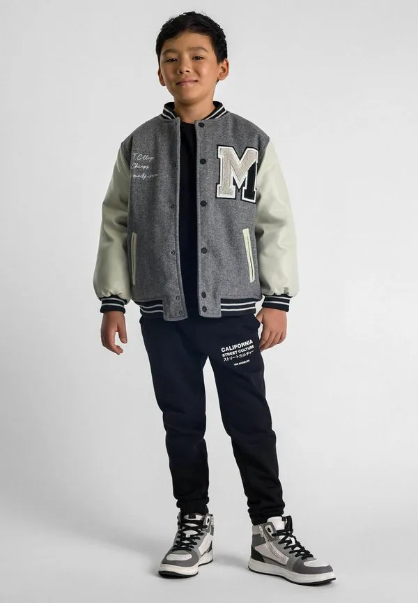 Зимняя куртка в стиле университетского колледжа Minoti, Grey/Cream