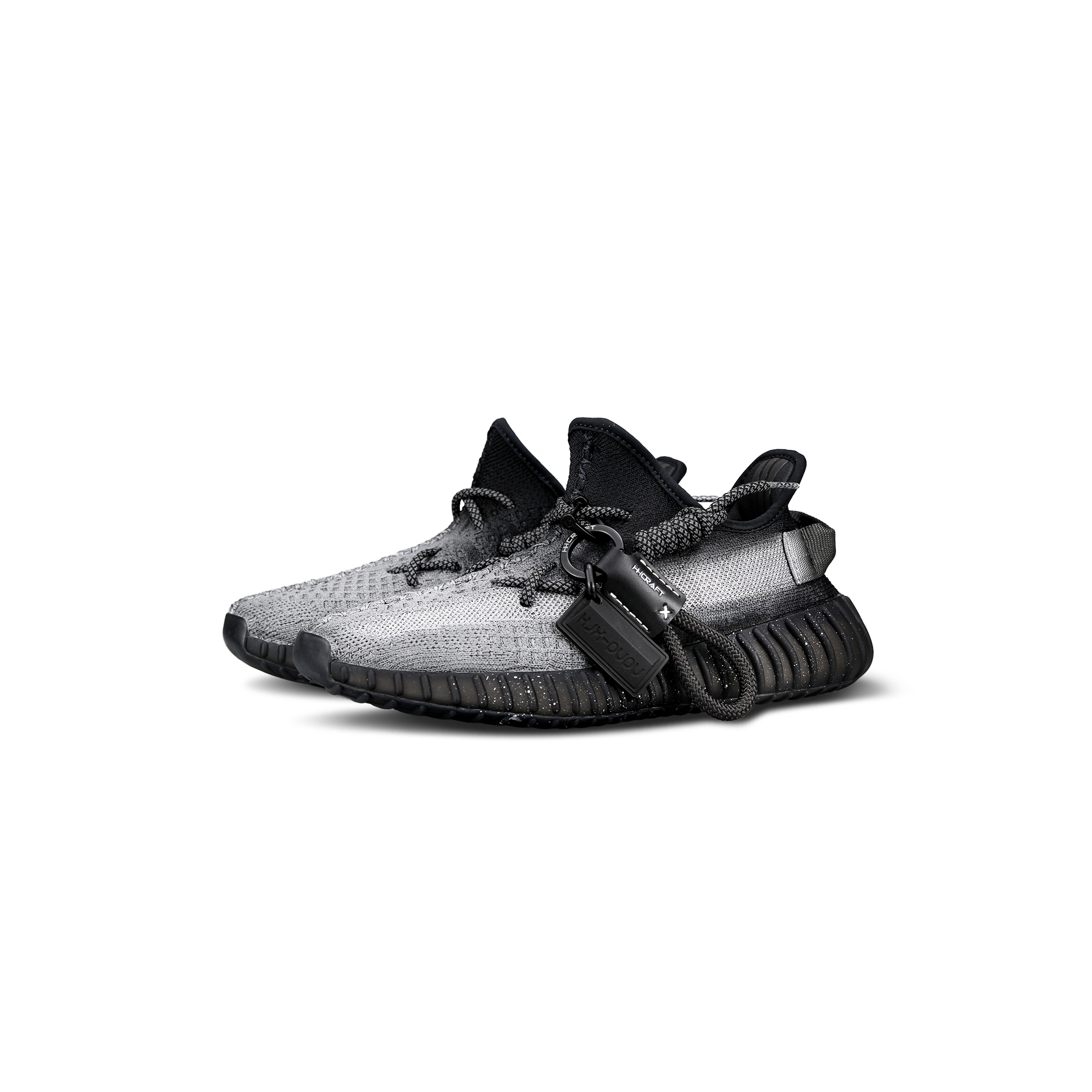 Yeezy Boost 350 V2 Дышащие Легкие Повседневные Кроссовки Unisex Черный Серебристый Adidas Originals — фото 3