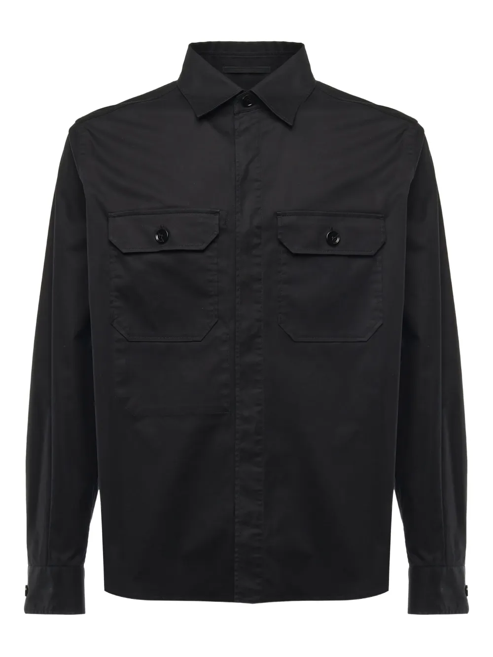 

Рубашка с длинными рукавами Zegna, черный