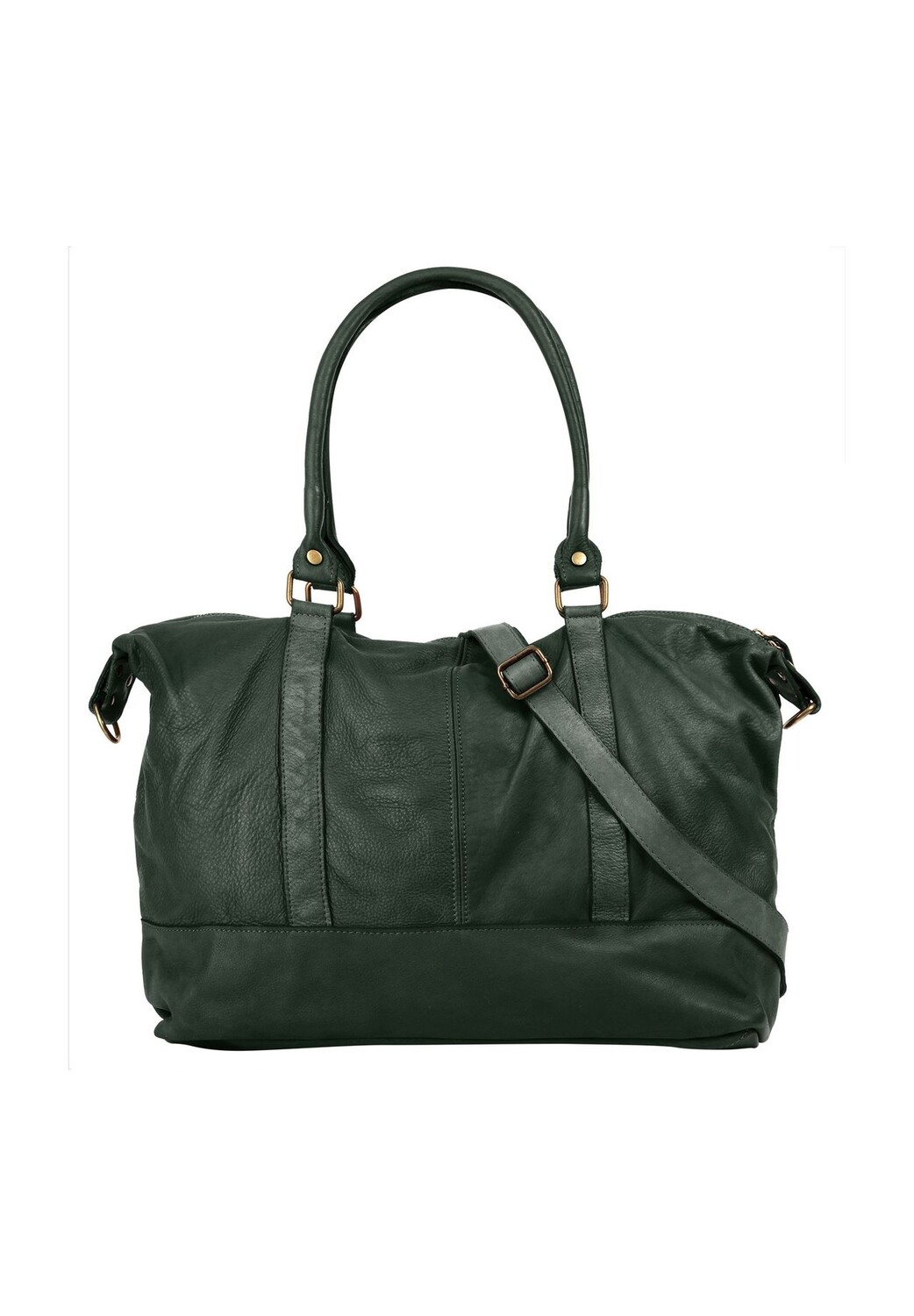 

Дорожная сумка из натуральной кожи, производство Италия Samantha Look, цвет Dunkelgrün
