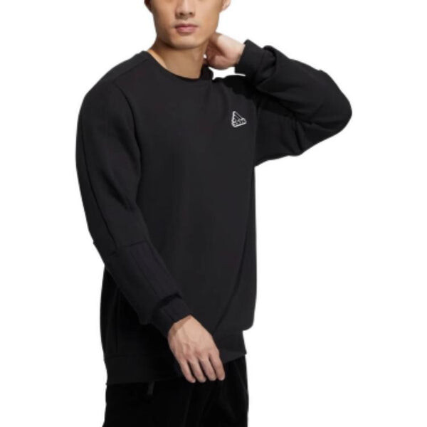 Рубашка adidas Sportswear Badge Crew Sweatshirt 'Black', черный — фото 4