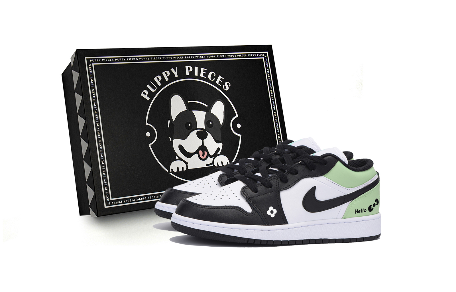 

Jordan Air 1, милые, классные и винтажные, баскетбольные кроссовки Special Shoe Box Low Top Vintage, мужские, белые, зеленые