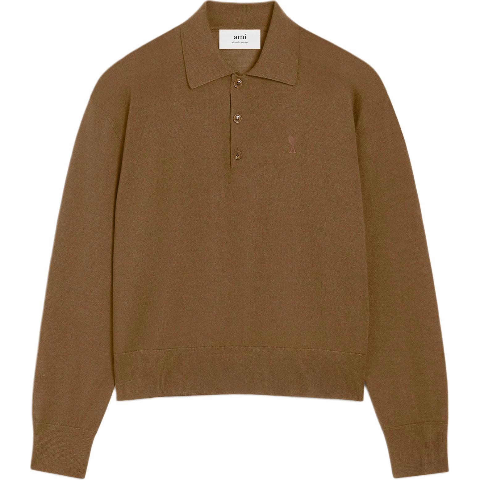 

Ami Paris поло с длинным рукавом и вышитым логотипом AMIPARIS, Hazelnut, Коричневый, Ami Paris поло с длинным рукавом и вышитым логотипом AMIPARIS, Hazelnut