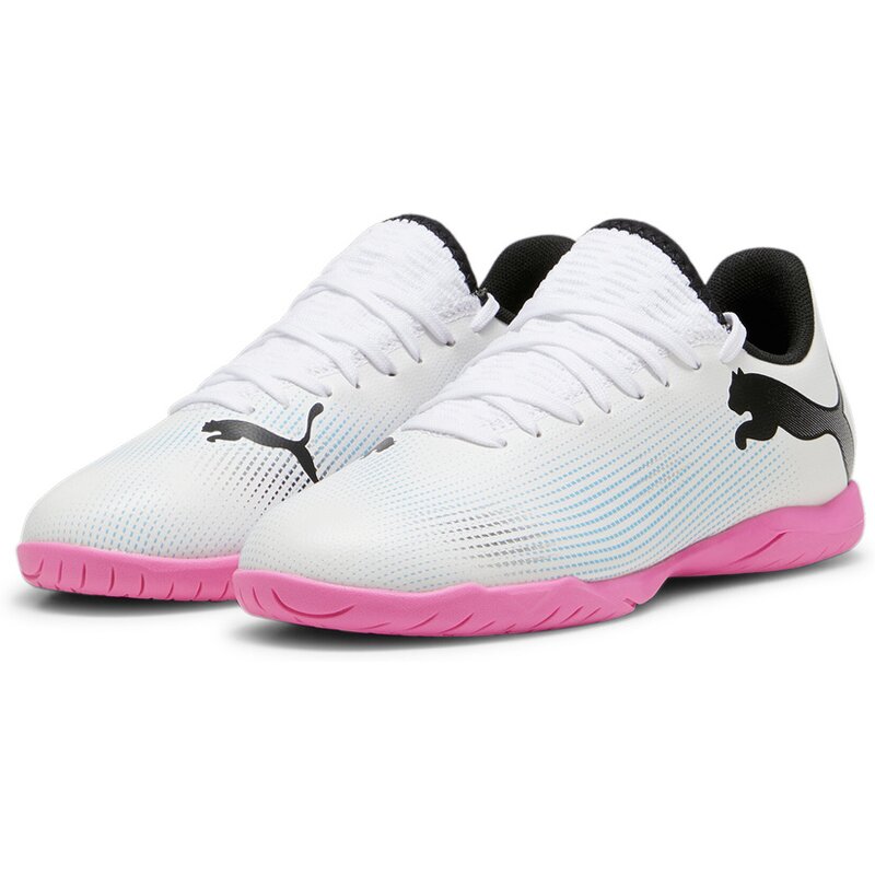 Бутсы для мини-футбола Future 7 Play It Jr Puma, цвет puma white-puma black-poison p — фото 3