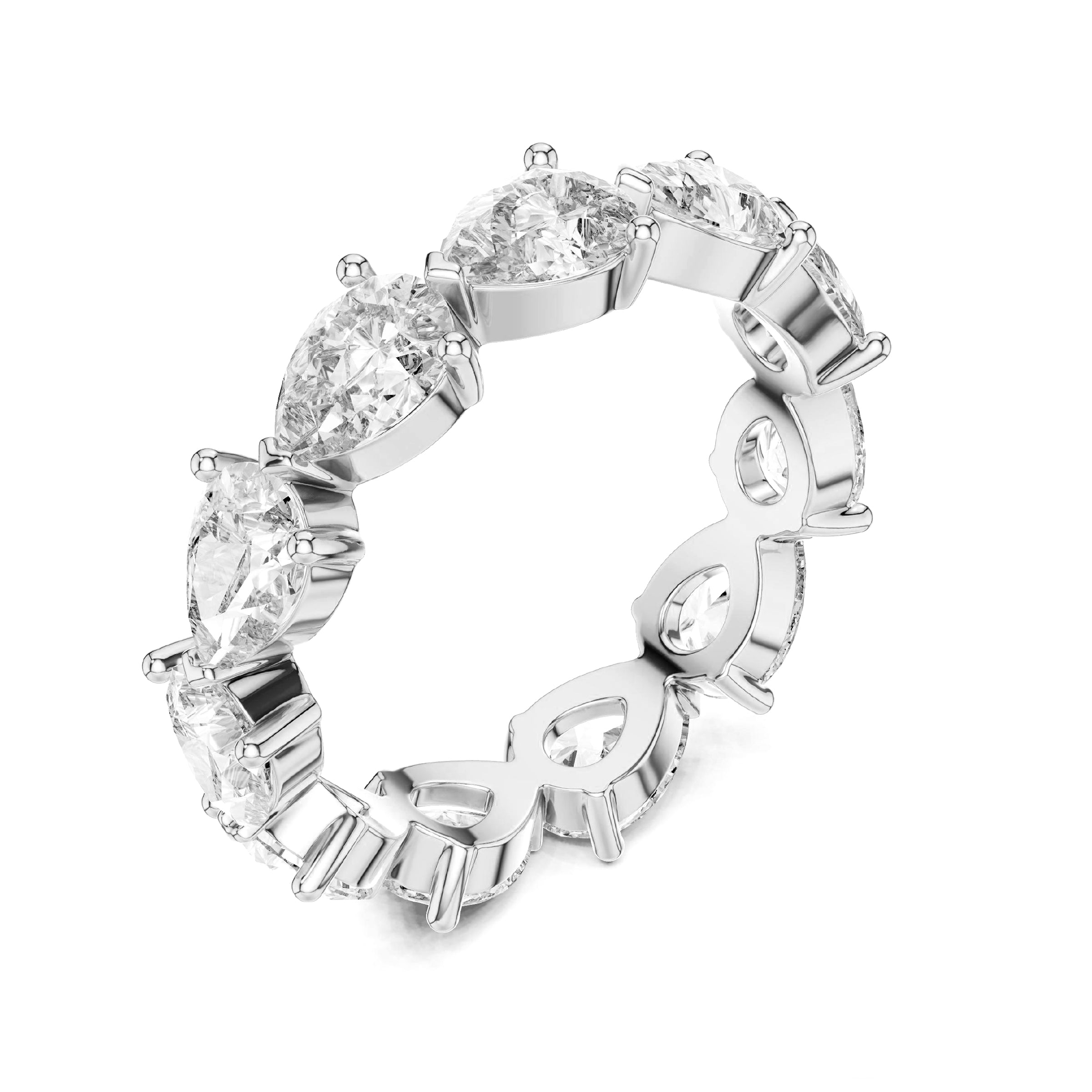 

Женское обручальное кольцо с выращенными в лаборатории бриллиантами 3,25 карата из белого золота 14 карат Vir Jewels, белый