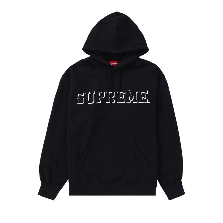 

Толстовка Supreme Drop Shadow Hooded Sweatshirt, черный