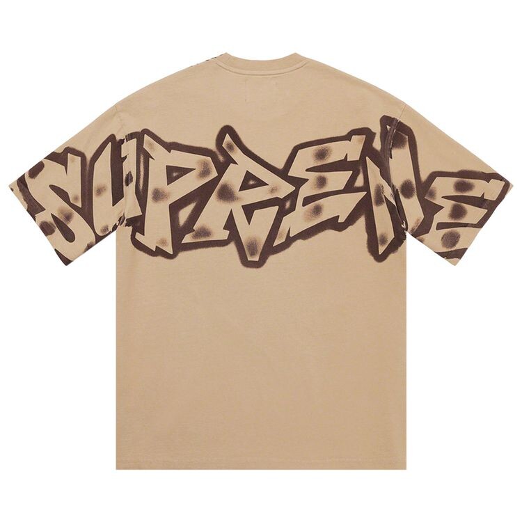 Топ Supreme x New York Yankees Airbrush Short-Sleeve Top Clay, желто-коричневый — фото 2