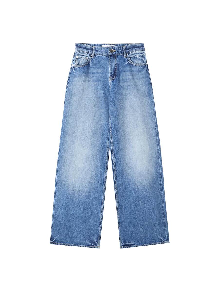 

Джинсы с широкими штанинами Bershka, синий деним