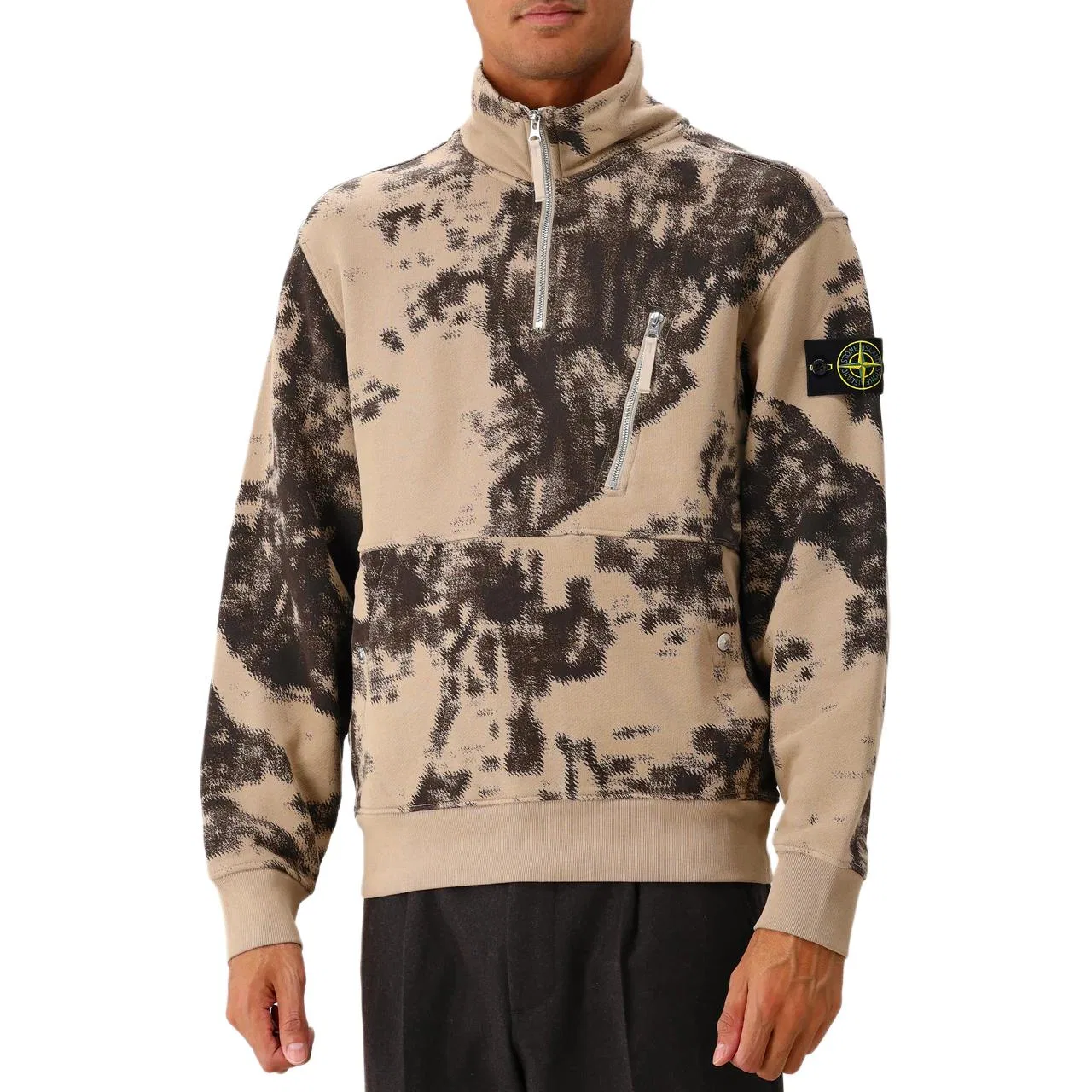 Свитшот Earth Survey Camouflage Collection мужской brown STONE ISLAND — фото 3