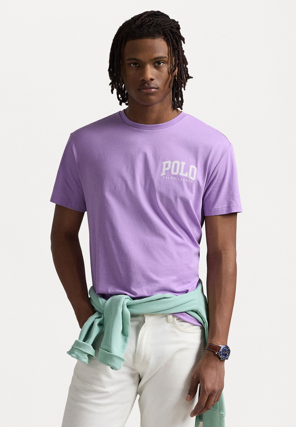 

Футболка с принтом CUSTOM SLIM FIT LOGO JERSEY T-SHIRT Polo Ralph Lauren, сиреневый