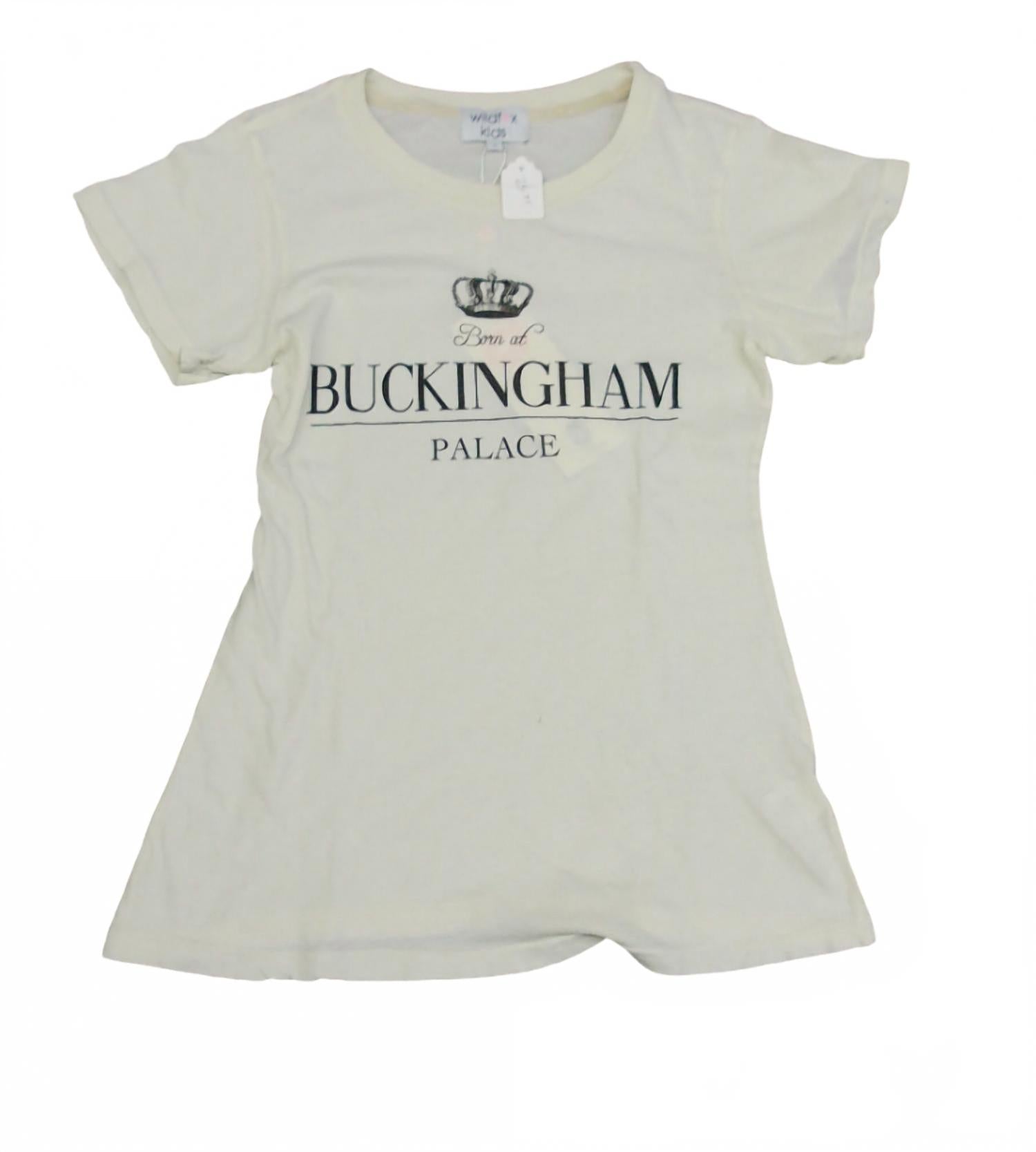 

Футболка Kids Born At Buckingham Palace кремового цвета Wildfox, кремовый, Бежевый, Футболка Kids Born At Buckingham Palace кремового цвета Wildfox, кремовый