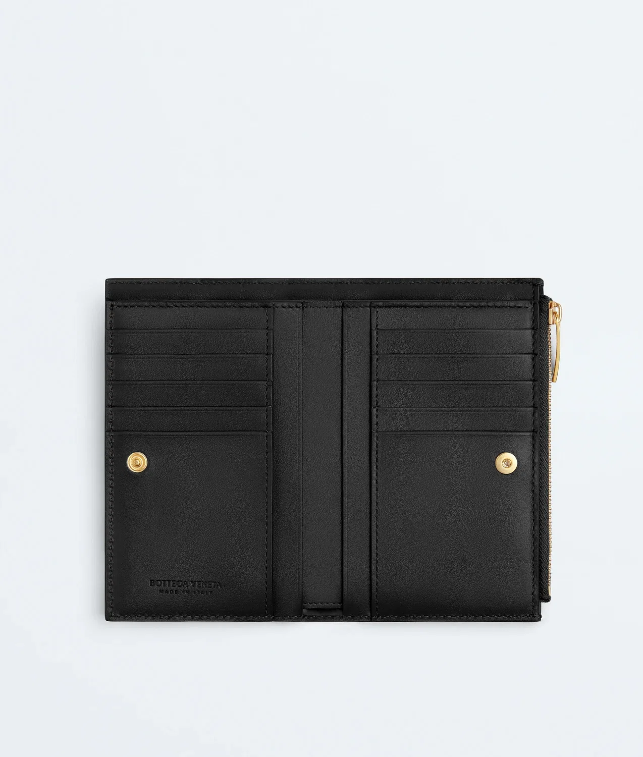 Cassette Medium Bi-Fold Wallet BOTTEGA VENETA, черный — фото 2