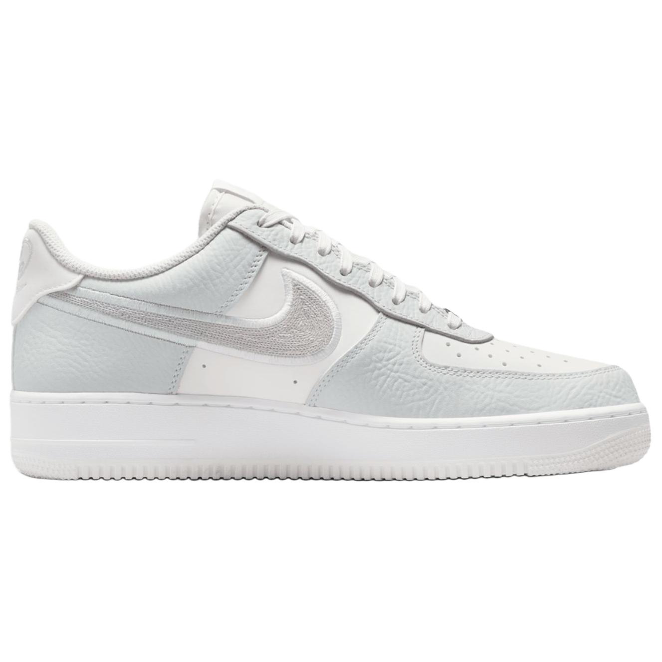 Nike Мужские скейтборд-кроссовки Air Force 1, белый с серыми элементами — фото 3