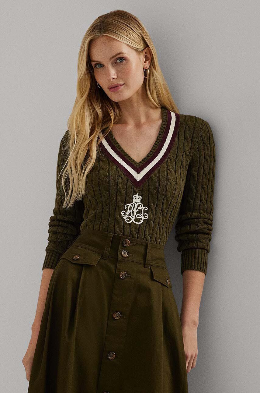 

Хлопковый свитер Lauren Ralph Lauren, зеленый