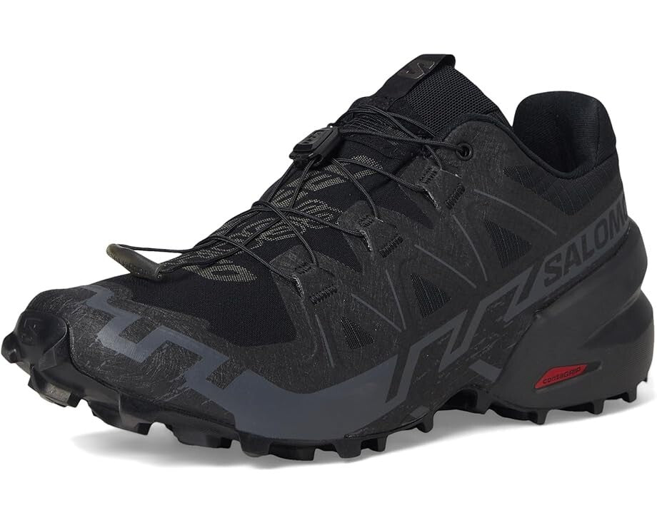 Salomon Speedcross 6 417440 кроссовки мужские черно-красные низкие для трейлраннинга — фото 2