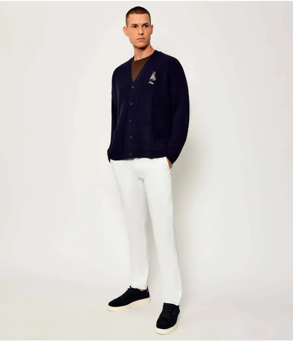 Шерстяной кардиган Relaxed fit Polo Ralph Lauren, синий — фото 2