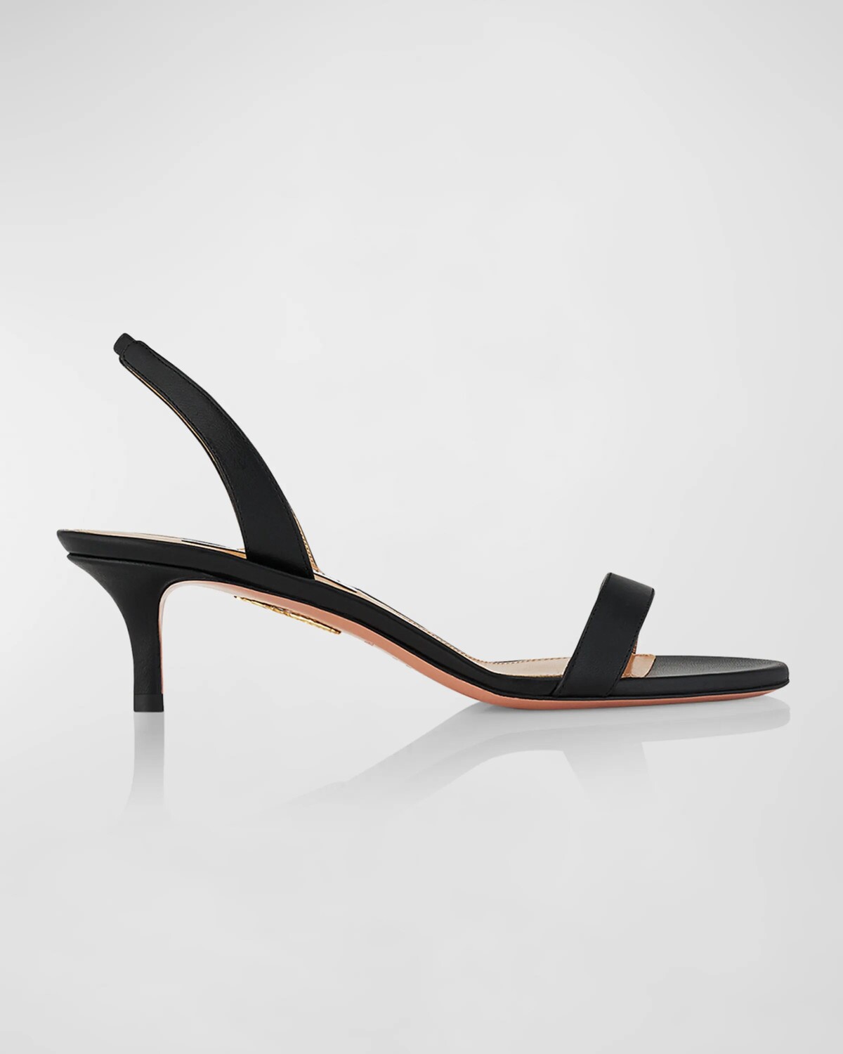 Кожаные сандалии So Nude с бретельками Aquazzura, цвет Black