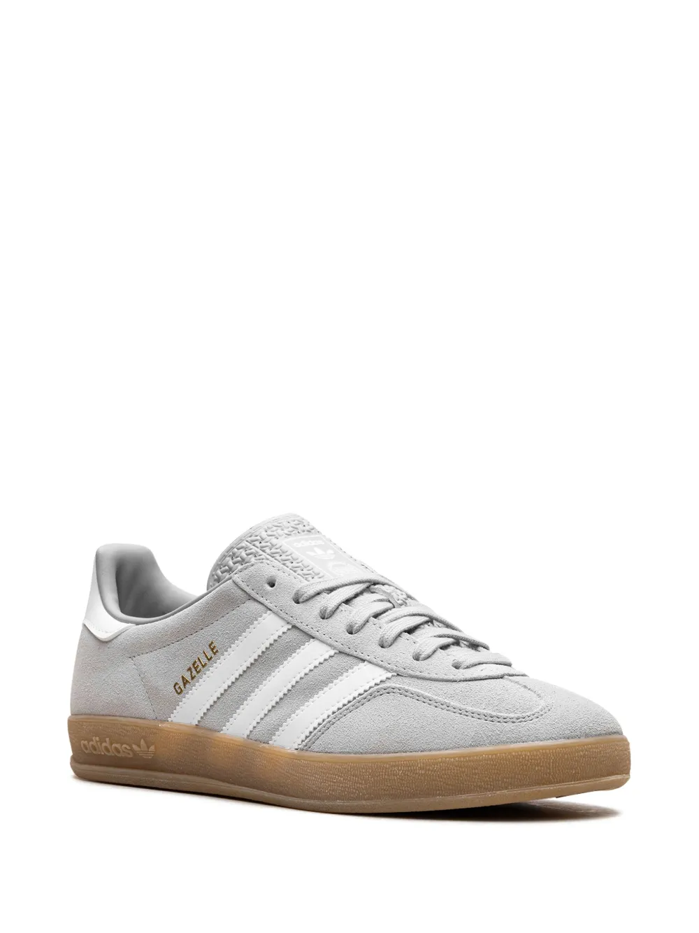Кроссовки Gazelle Indoor Grey Two/Cloud White/Gold Metallic Adidas, серый — фото 2