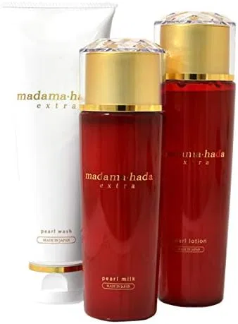 Набор для ухода за кожей Pearl Skin Extra Series: очищающее средство, лосьон и молочко 120 г + 150 мл + 120 мл