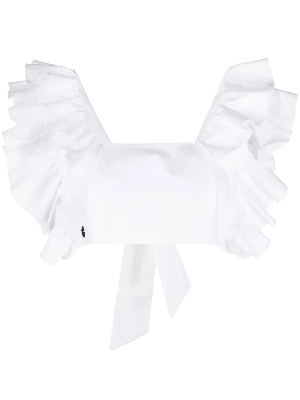 

Укороченный топ с оборками Philipp Plein, белый