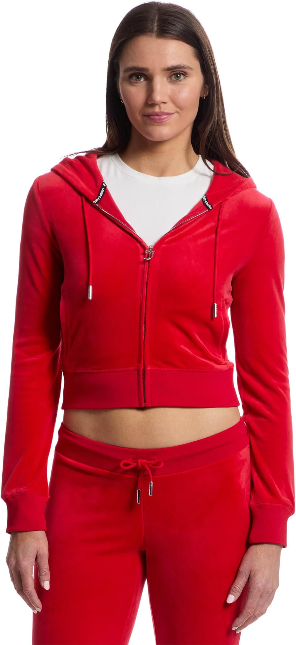 

Худи Juicy Couture Solid Classic Juicy Hoodie With Back Bling, FireSee Less