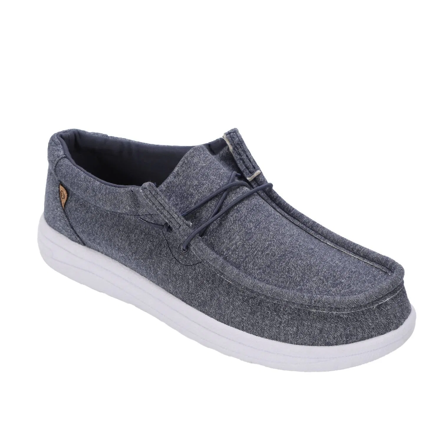 Lamo Мужские парусиновые кеды Paul Canvas Deck Shoe в синем цвете Jersey — фото 2