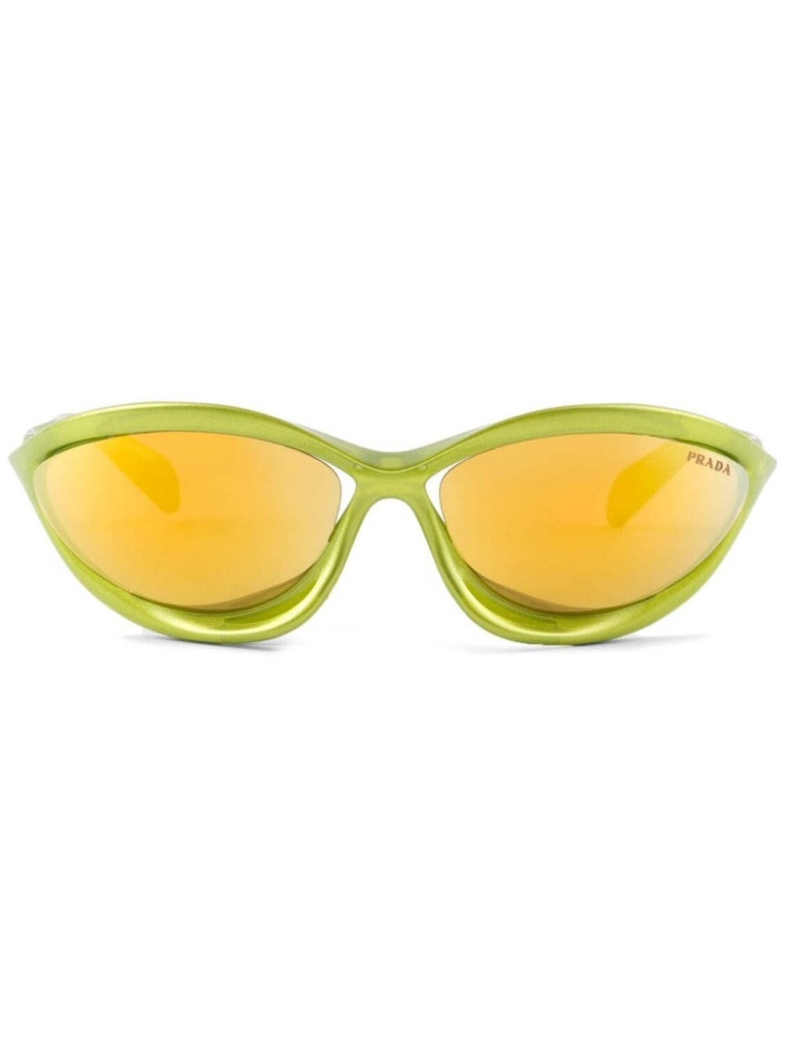 

Prada Eyewear солнцезащитные очки для подиума, зеленый