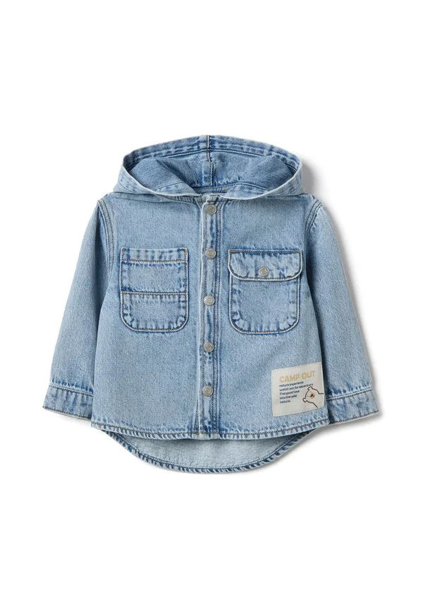 Рубашка прямого кроя с капюшоном Ovs, Denim Blue