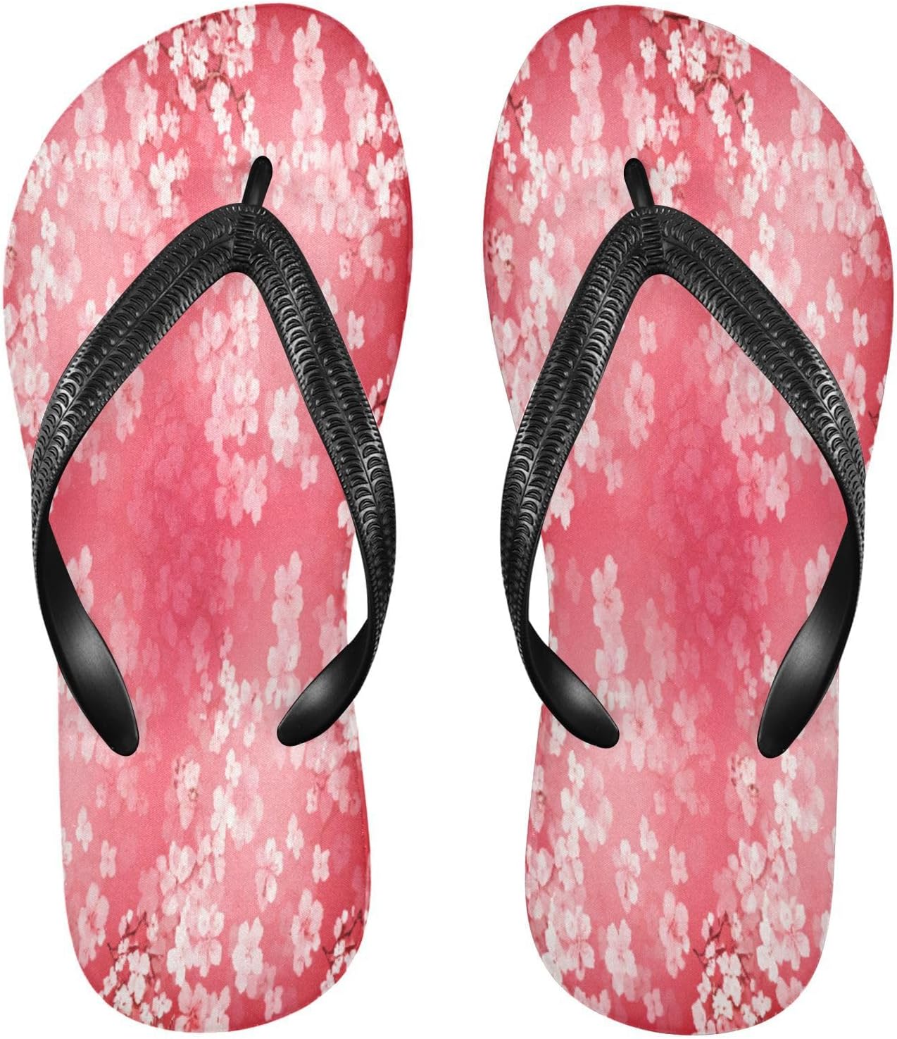 

Вьетнамки с красными цветами сакуры, пляжные шлепанцы, резиновые, противоскользящие, летние тапочки для мужчин и женщин Sinestour