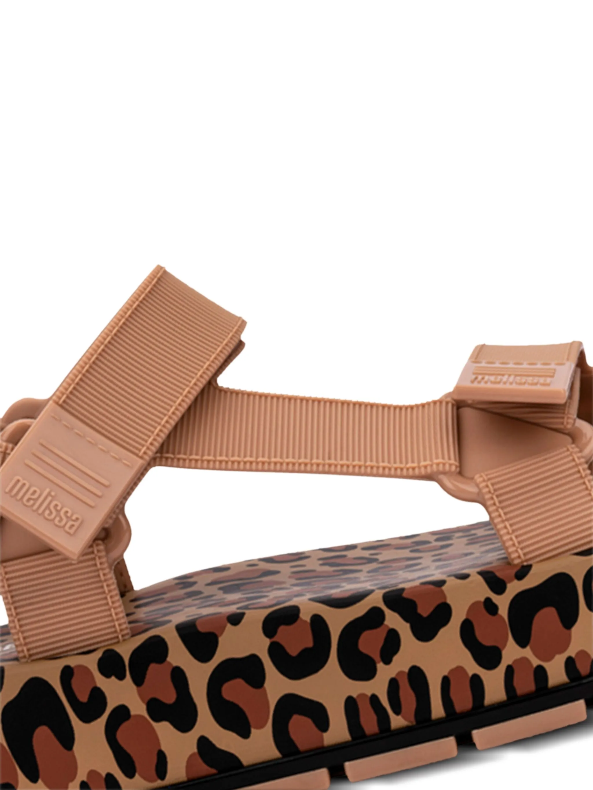 Сандалии с анималистичным принтом Mini Melissa, коричневый — фото 3