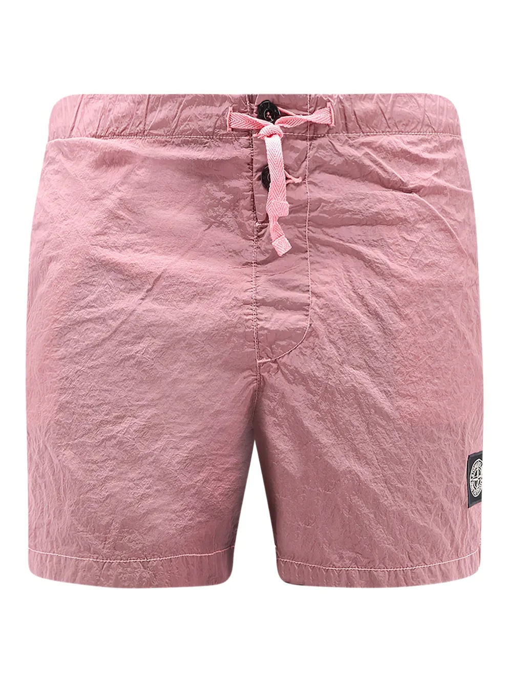 

Плавательные шорты с застежкой на шнурок и нашивкой с логотипом Stone Island, розовый