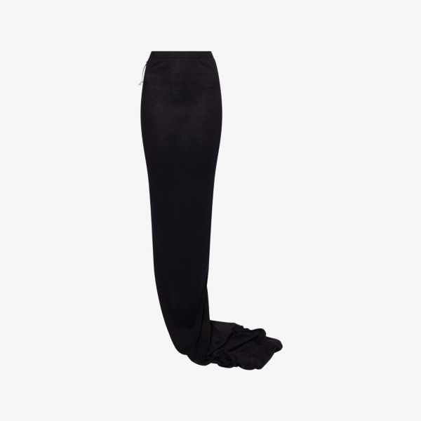 

Юбка макси Edfu slim-fit из ткани Rick Owens, черный