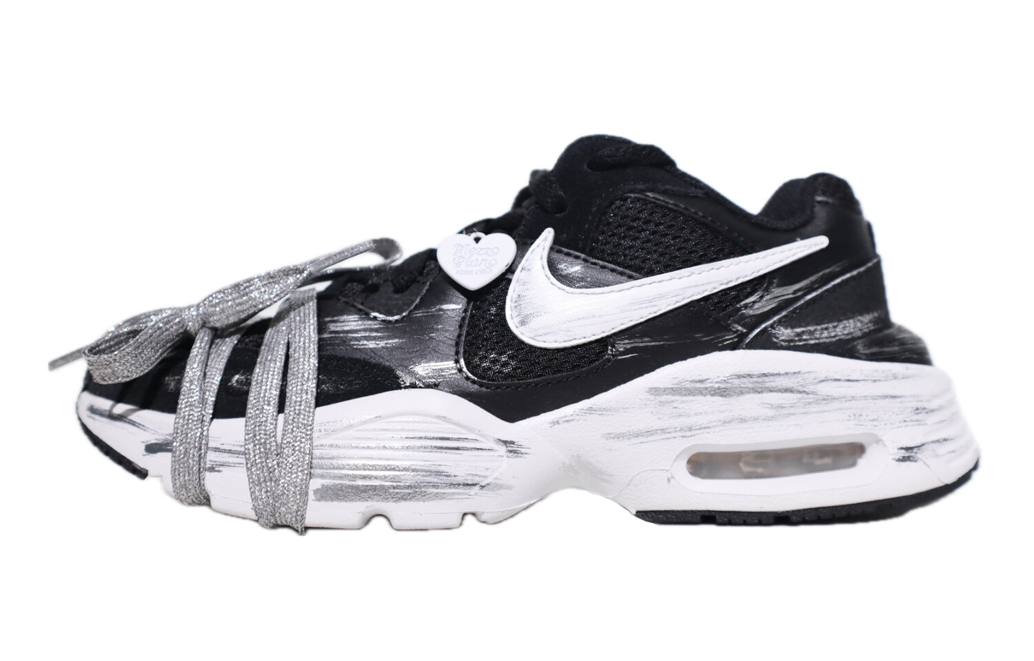 

Кроссовки Air Max Fusion женские с низким верхом, цвет черный/белый/серебристый Nike