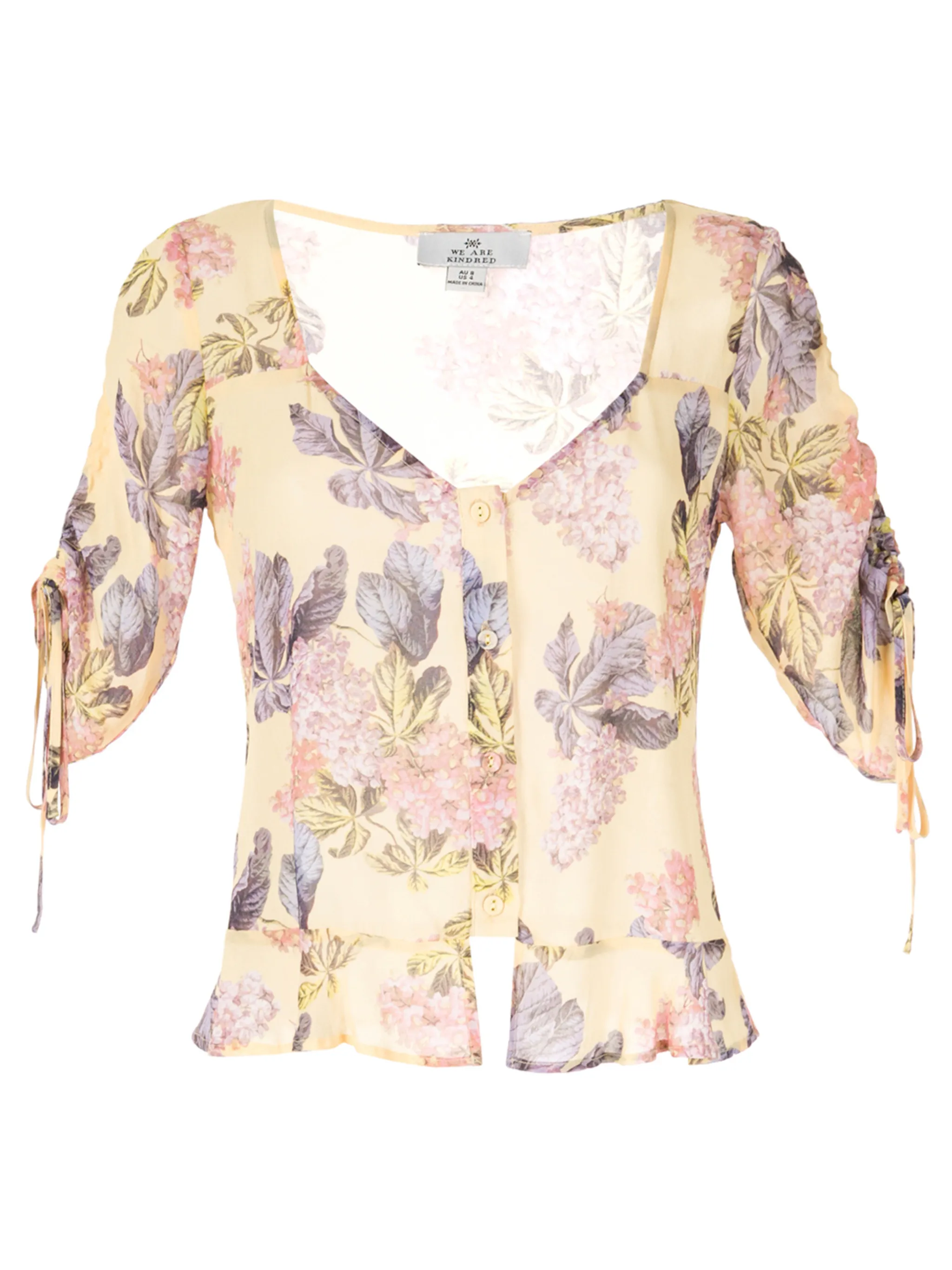 

Блузка Stevie с вырезом в форме сердца We Are Kindred, желтый