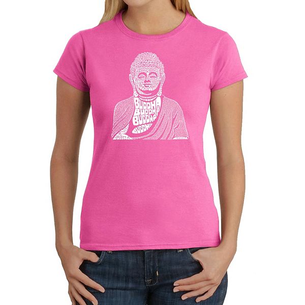 

Футболка с принтом Buddha для женщин La Pop Art, Pink, Розовый, Футболка с принтом Buddha для женщин La Pop Art, Pink