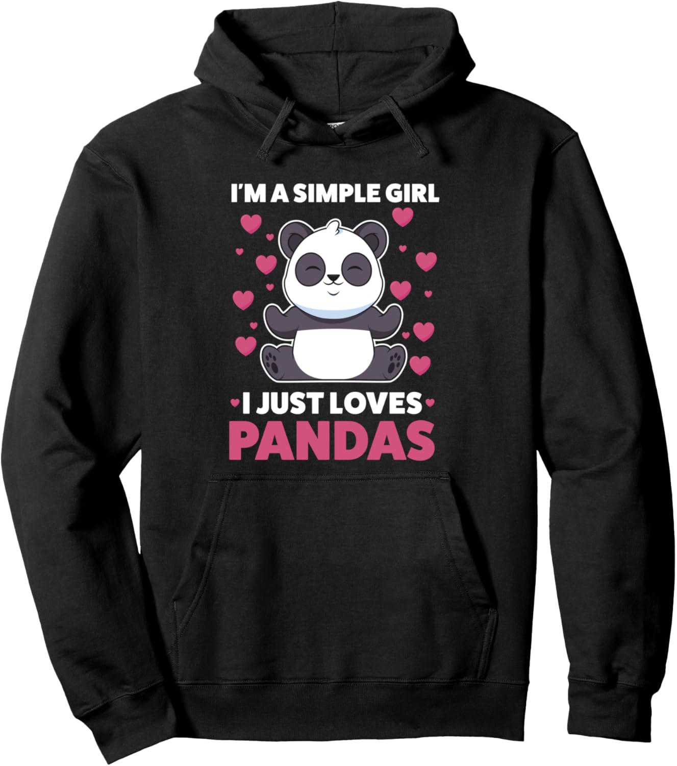 

Я простая девушка, я просто люблю панд. Толстовка с пандой Panda Merch & Panda Lover Gift Ideas, черный