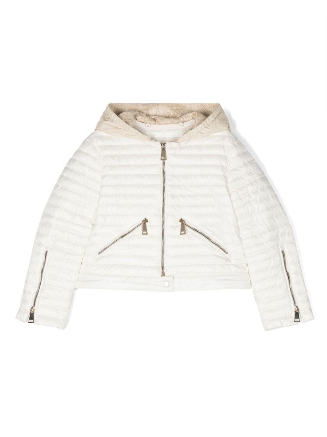 

Moncler Enfant пуховик на молнии, белый