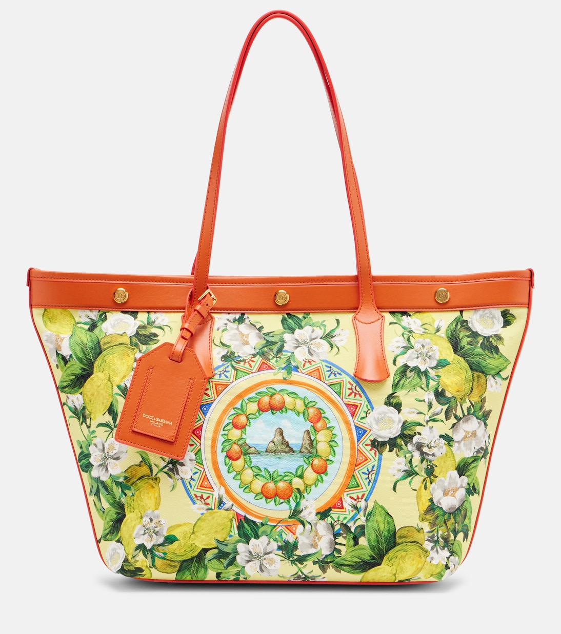 

Taormina большая шопер с принтом на холсте Dolce&Gabbana, MYT Limoni F.Giallo