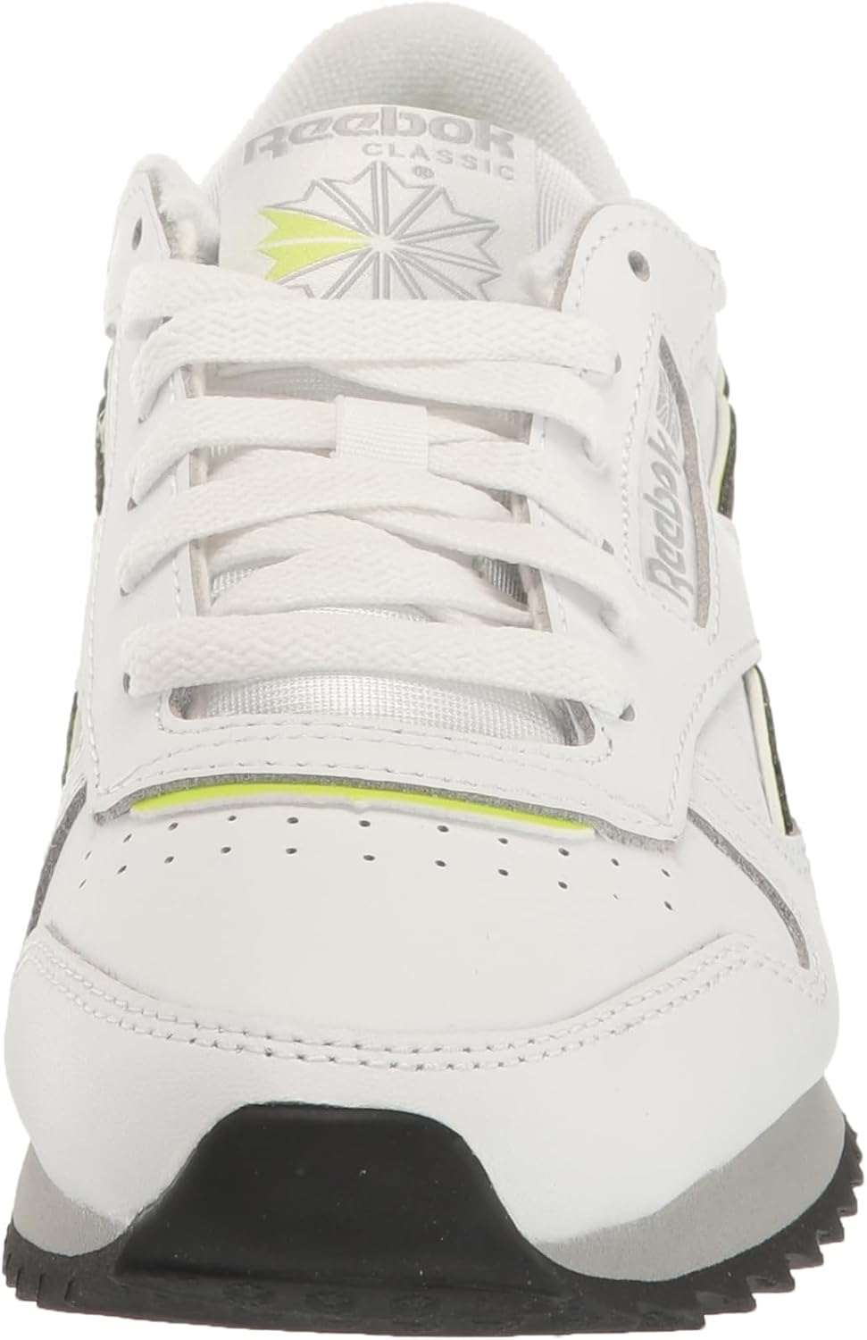 Кроссовки Reebok Classic Leather Ripple для взрослых, унисекс, белый/черный/серый — фото 2