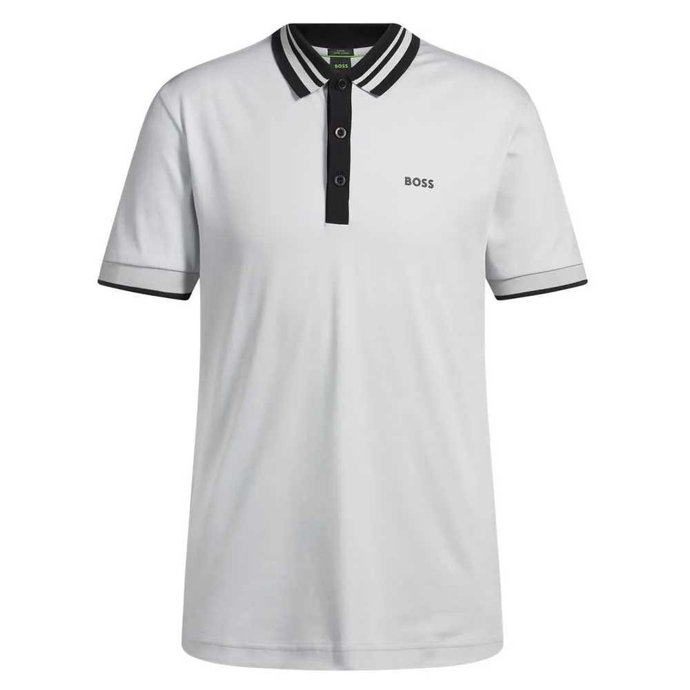 

Поло с коротким рукавом BOSS Paule Tape, белый