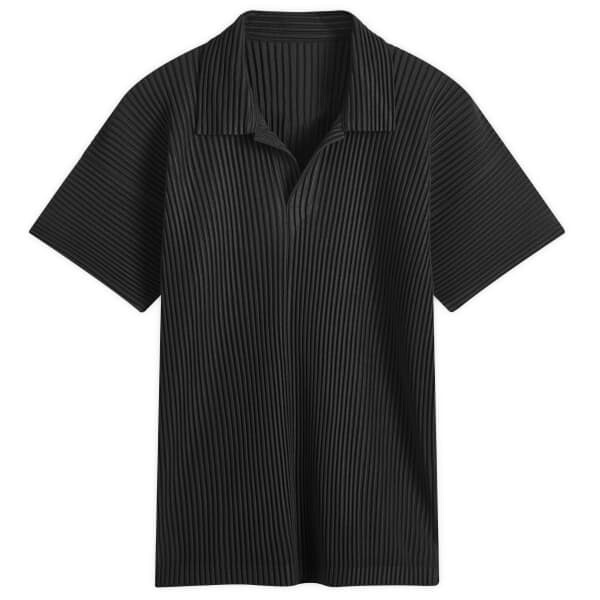 

Плиссированная рубашка поло Homme Plissé Issey Miyake, черный