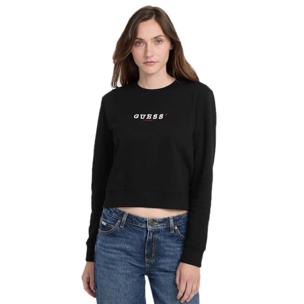 

Толстовка Guess Jeans Gj Crop Cn 3D Emb, черный