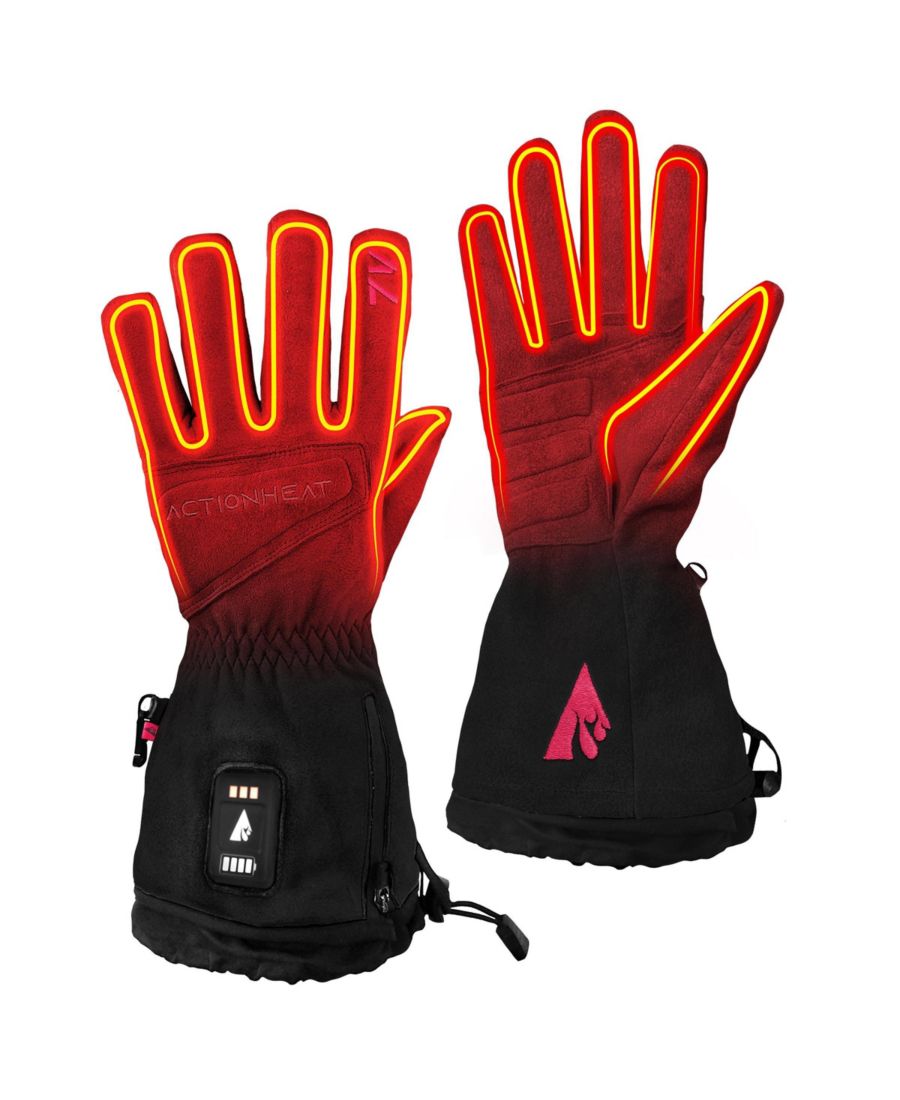 

Мужские рабочие перчатки с подогревом из прочной кожи 7V - унисекс ActionHeat, Black
