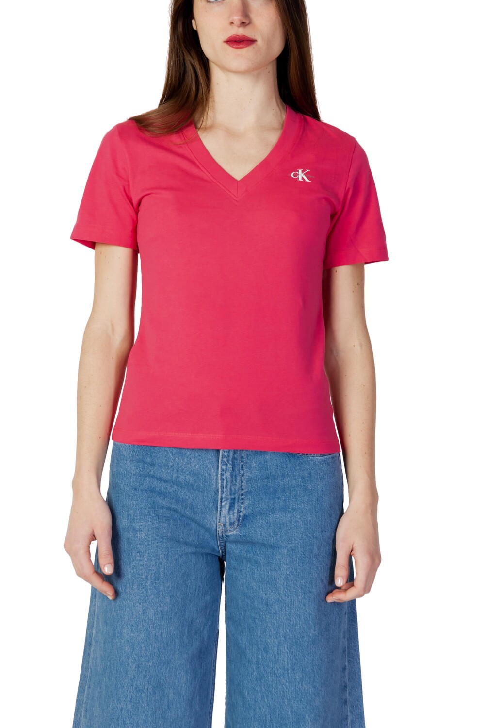 

Футболка женская Calvin Klein Jeans с V-образным вырезом, розовый