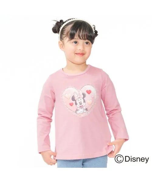 Детская футболка Disney Minnie Mouse с кружевными фрилами розовая