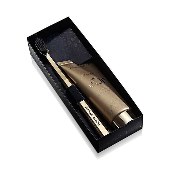 Золотой гель и золотая ультрамягкая зубная щетка, 2 шт. Swiss smile, D'Or Toothgel & Toothbrush — фото 3