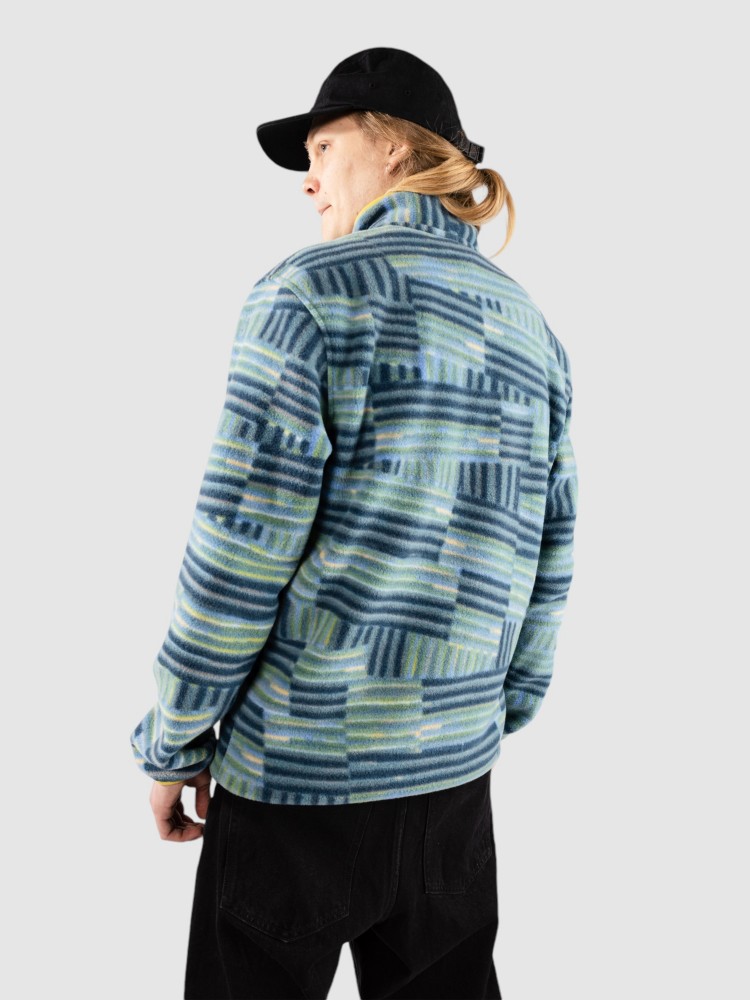 Флисовый пуловер Patagonia LW Synch Snap-T Half-Zip Fleece Pullover, quilty fitz/wetland blue — фото 2