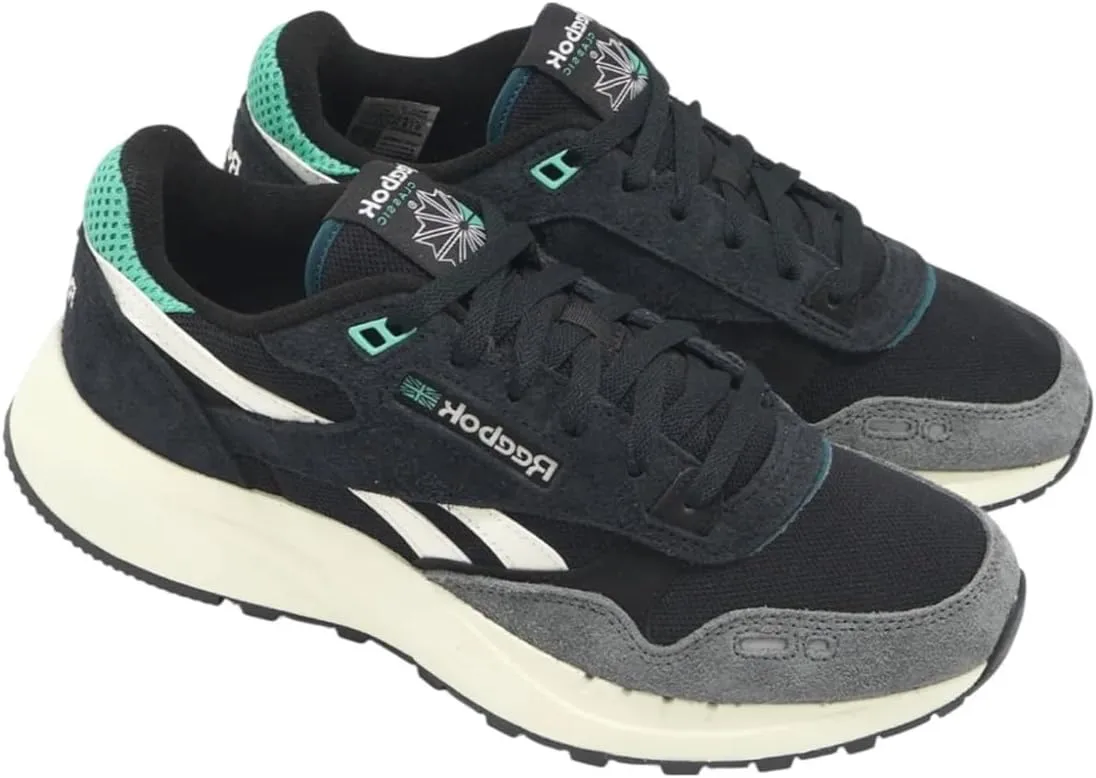 Кроссовки Reebok Unisex Classic Leather 2400, черный/синий — фото 3