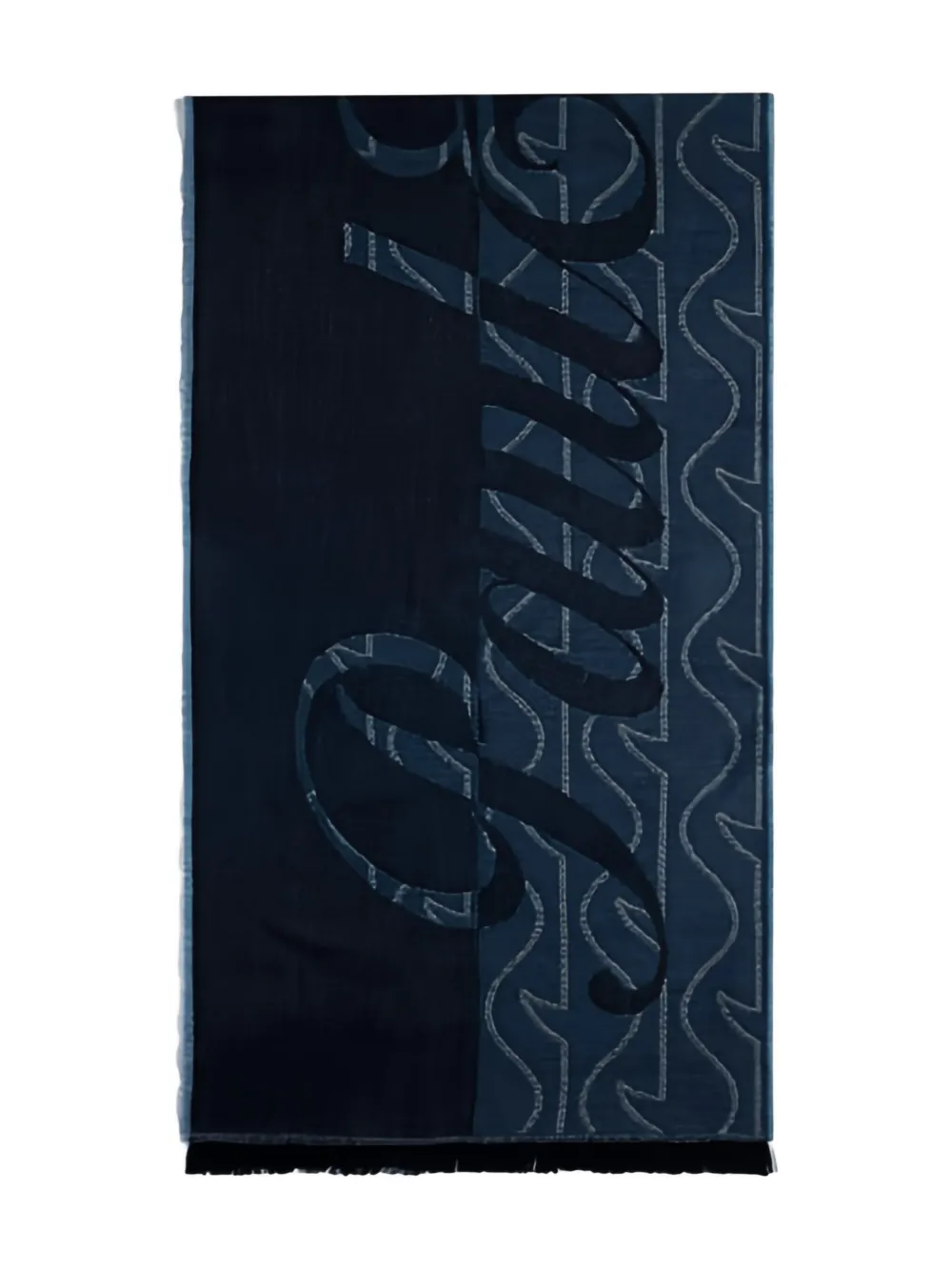 

Шерстяной шарф с монограммой Paul & Shark, синий